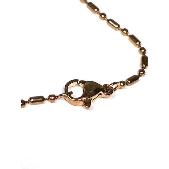 Necklace Mother of Pearl Tree of Life Wire Work Cooper Rose Gold Tone Chain 23” - Picture 7 of 13